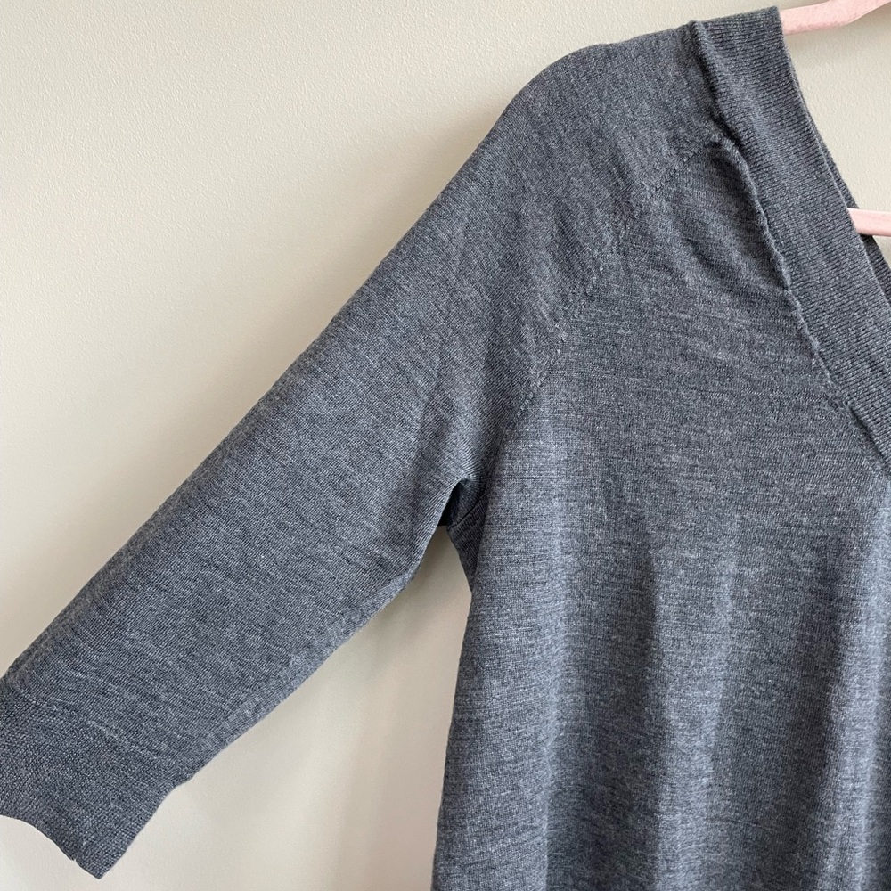 Anthropologie Moth 1/2 Sleeve V-Neck Sweater - Picture 2 of 7
